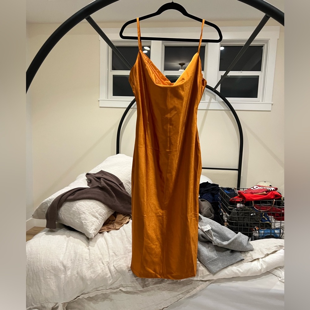 Gold / Burnt Orange Dress